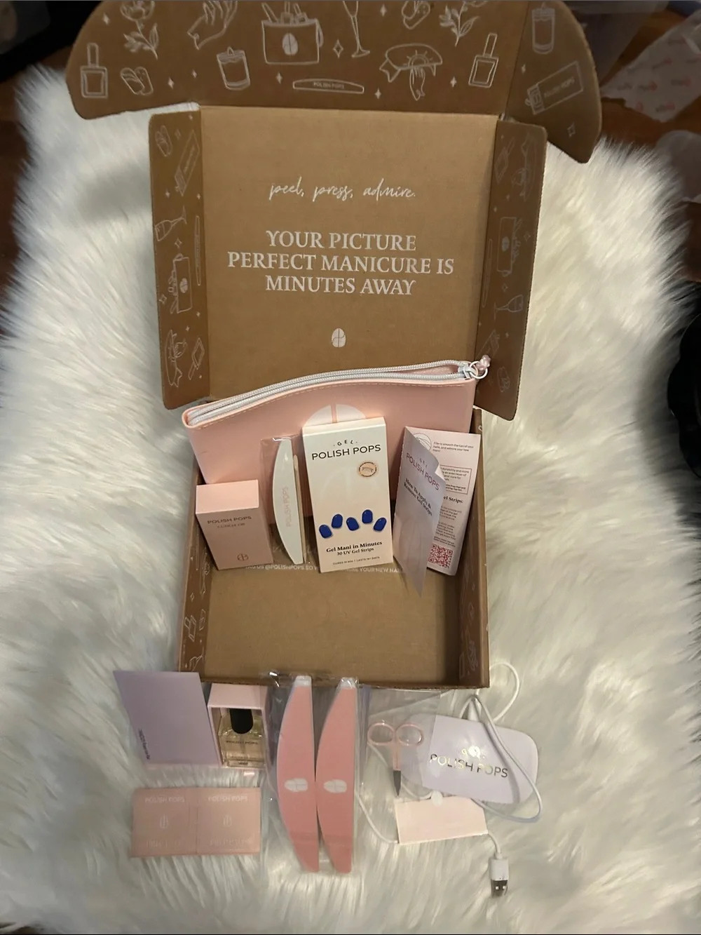 New Gel Polish Pops Manicure Kit - Pink Accessories Set